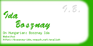 ida bosznay business card